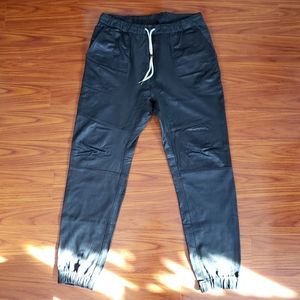 ZANEROBE GENUINE LEATHER JOGGER 38 WAIST. NORMAL WEAR AND TEAR.